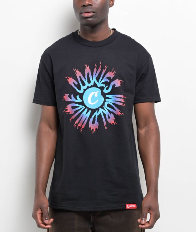 Cookies Worldwide Spiral Black T-Shirt - Cookies Clothing