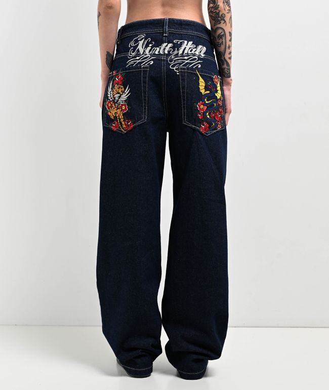 Ninth Hall Idle Rinse Blue Denim Jeans - Ninth Hall