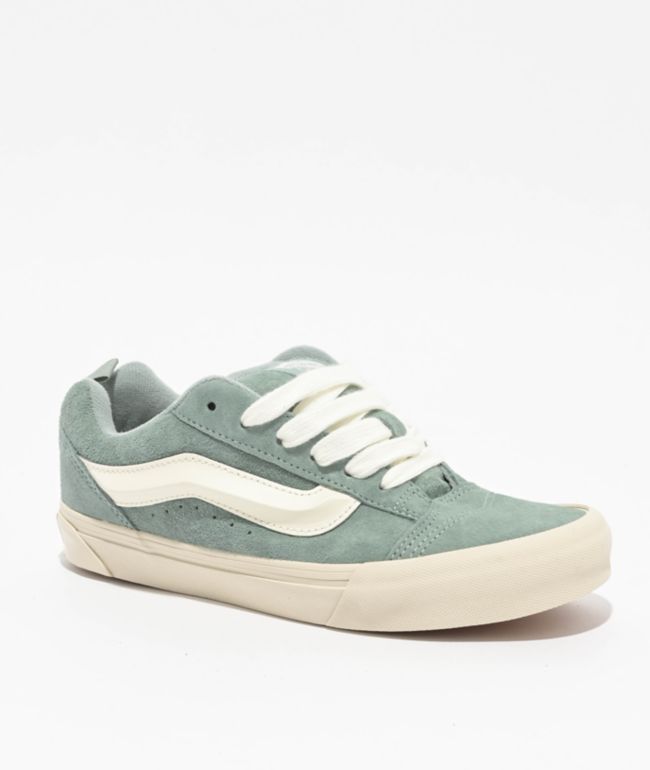 Vans Knu Skool Pig Suede Puritan Grey Skate Shoes - Vans