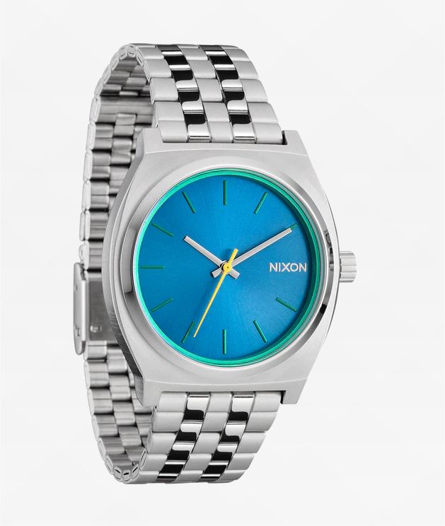 Nixon Medium Time Teller Silver, Indigo & Denim Analog Watch