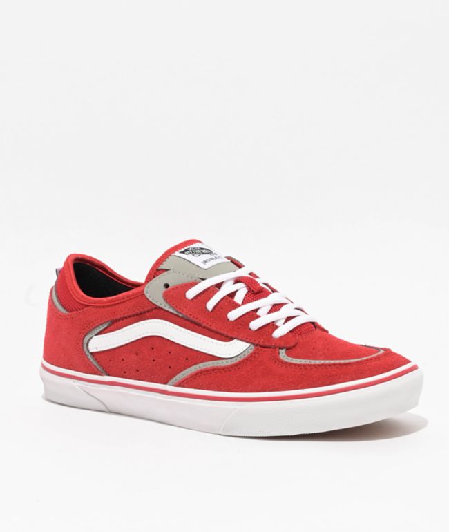 Vans Skate Curren Caples Red & White Skate Shoes | Zumiez