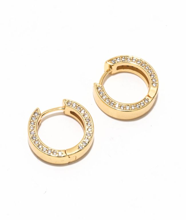 The Gold Gods Gold Diamond Hoop Earrings - The Gold Gods