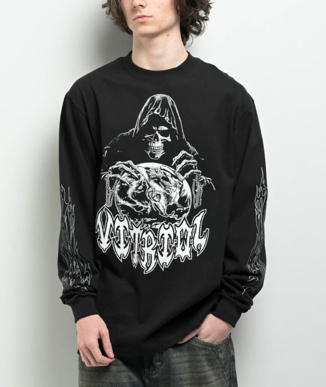 Vitriol Monster Flash Black Long Sleeve T-Shirt - Vitriol