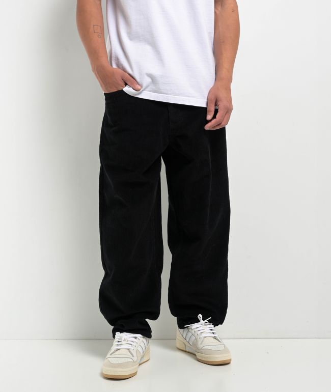 Empyre Corduroy Black Ultra Loose Skate Pants - Empyre