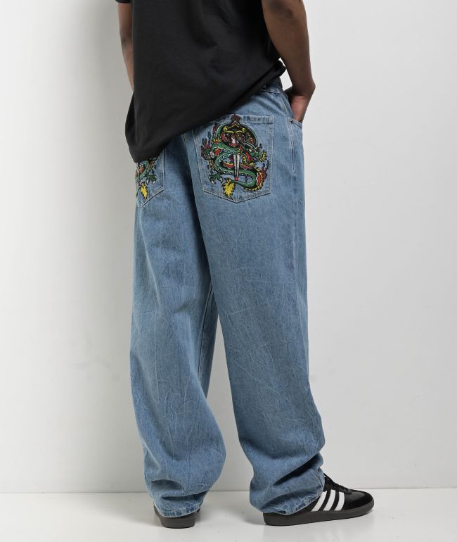 Ninth Hall Ambush Dragon Blue Wash Jeans - Ninth Hall
