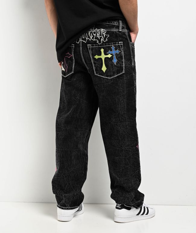 Empyre Loose Fit Black Shmutz Wash Skate Jeans | Zumiez