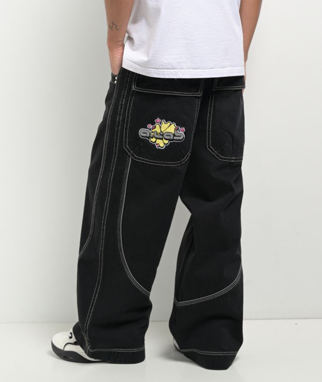 A.LAB Mega Piped Black Jeans - A.LAB