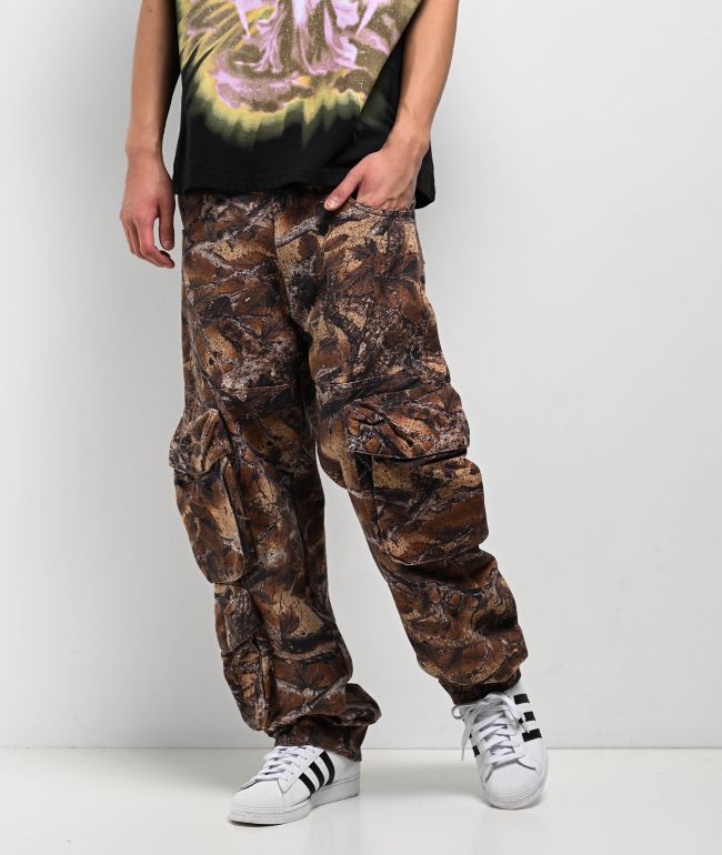 Ninth Hall Brown Camo 3D Cargo Pants - Ninth Hall