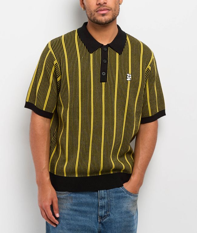 HUF Trace Stripe Moss Knit Polo Shirt - HUF