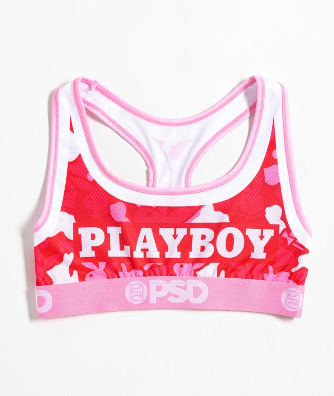 PSD x Playboy Love Camo Pink Sports Bra - PSD Underwear