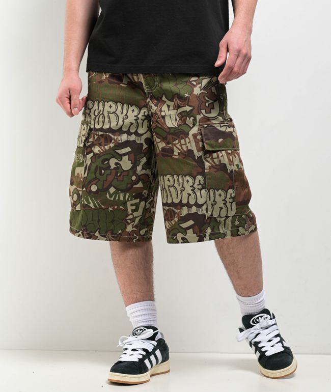Empyre Handstyle Camo Ultra Loose Cargo Skate Shorts - Empyre