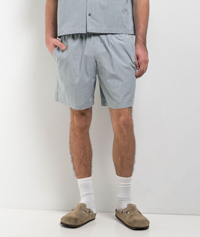 Monet Skateboards Striped Light Blue Shorts - Monet Skateboards