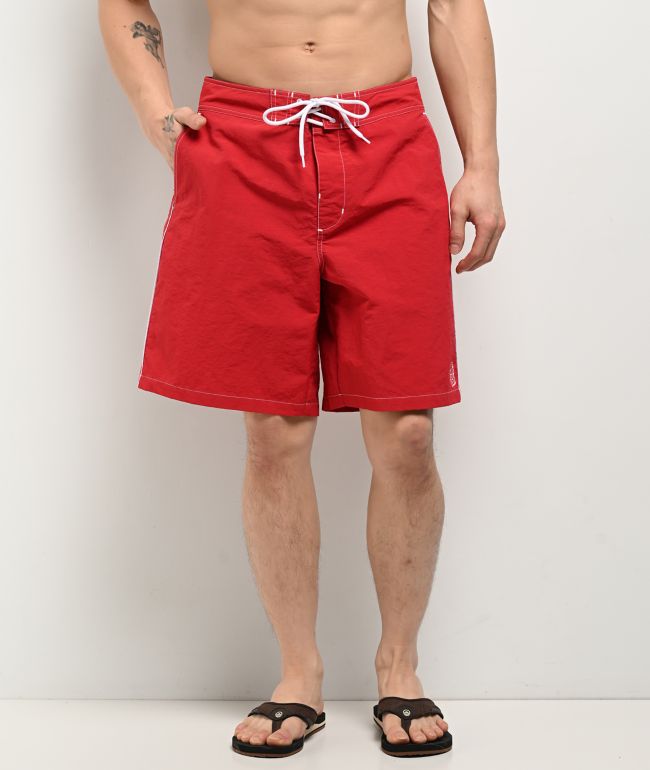 Empyre Rail Sidestripe Red Board Shorts - Empyre