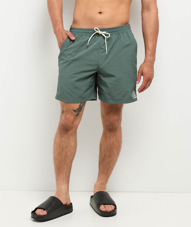 Empyre Graffiti Floater Dark Green Board Shorts - Empyre