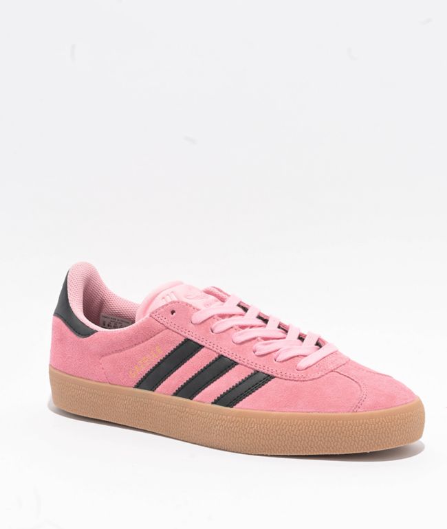adidas Gazelle ADV Pink, Black, & Gum Skate Shoes - adidas