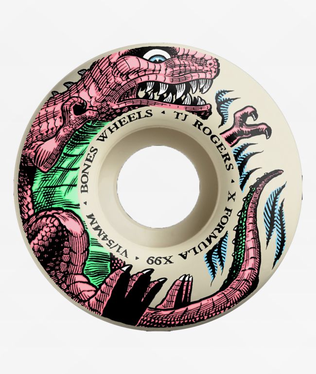 Bones X-Formula Rodgers Dino-Sortas 54mm 99a Skateboard