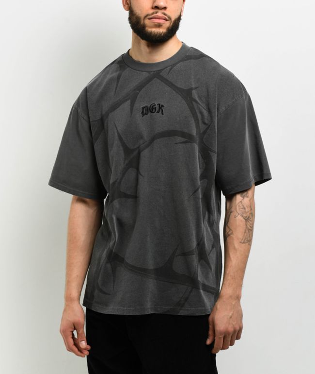 Empyre Glen Black, White & Brown Stripe Short Sleeve Zip