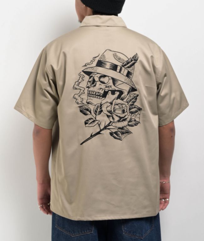 DGK Pacholo Tan Quarter Zip Work Shirt - DGK
