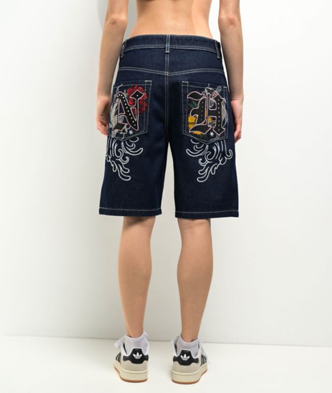 Ninth Hall Idle Dark Blue Shorts - Ninth Hall