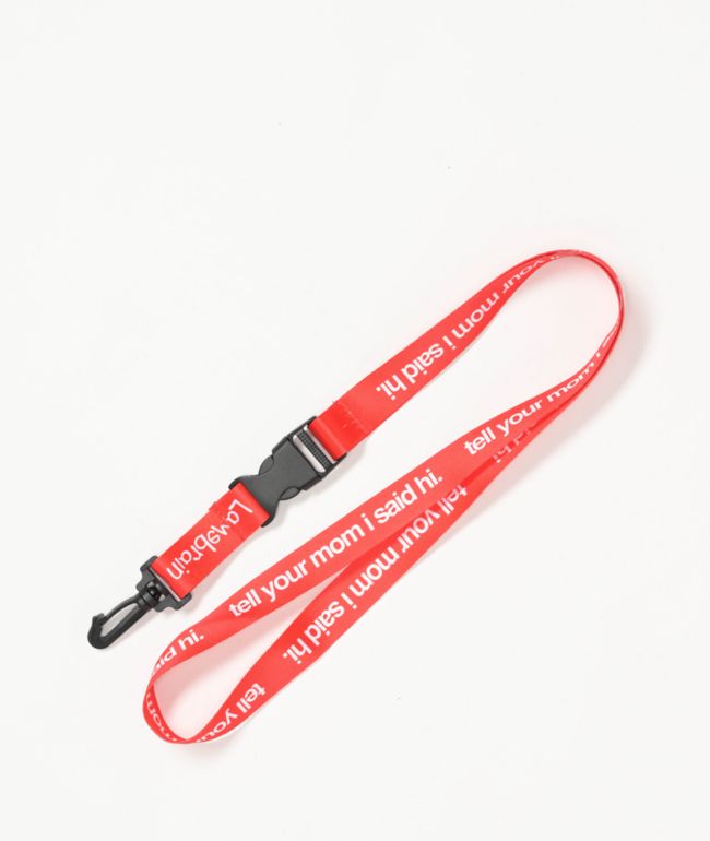 Lamebrain Friendly Red Lanyard - Lamebrain Skateboards