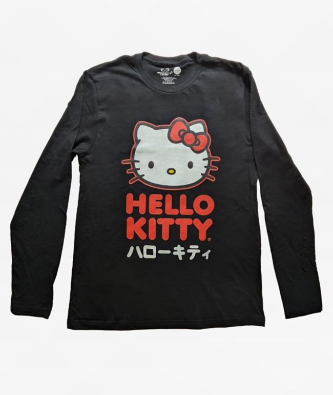 Hello Kitty Black Long Sleeve T-Shirt - Hello Kitty