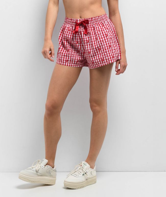 Freeworld Lyra Red Gingham Boxer Shorts - Freeworld