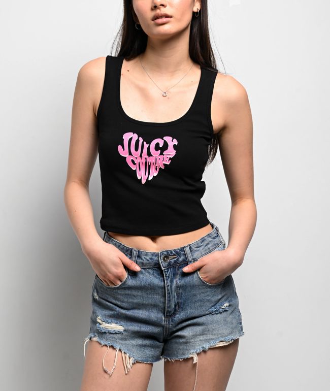 Juicy Couture Heart Licorice Crop Tank Top - Juicy Couture