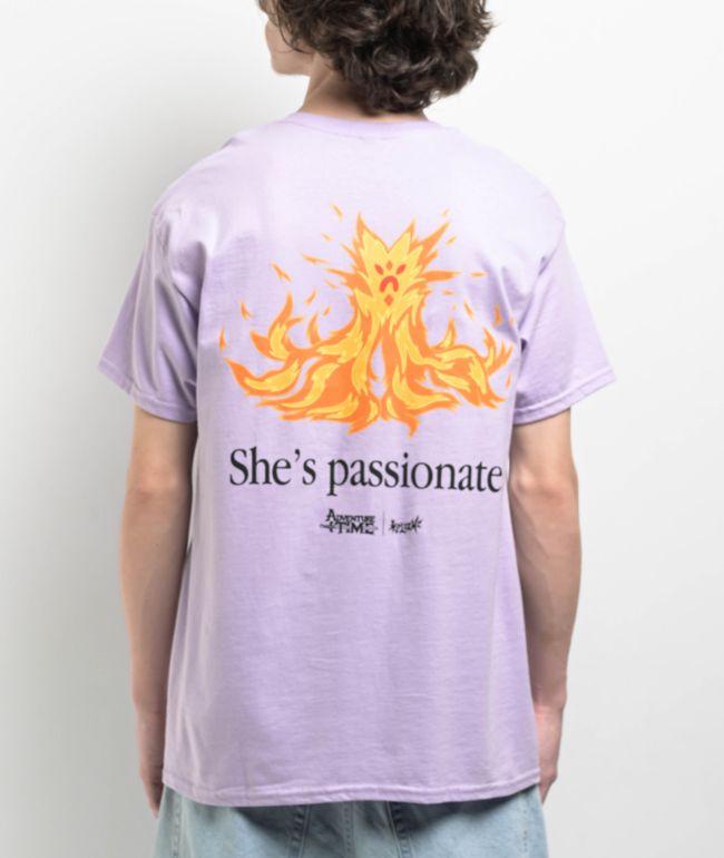 Adventure Time x Welcome Flame Princess Purple T-Shirt - Welcome Skateboards