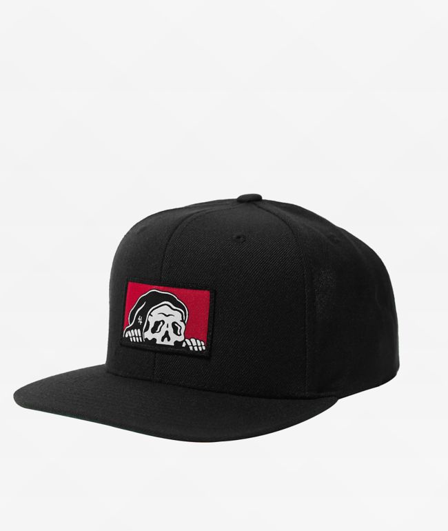 Lurking Class by Sketchy Tank Box Logo Black Snapback Hat - Lurking Class by Sketchy Tank