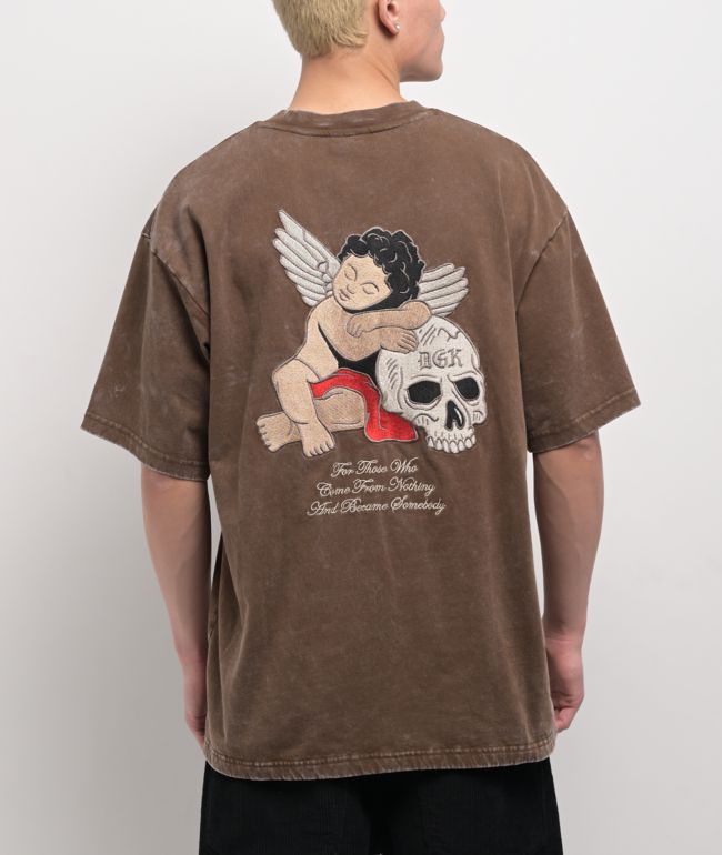 DGK Represent Heavyweight Brown Wash T-Shirt - DGK
