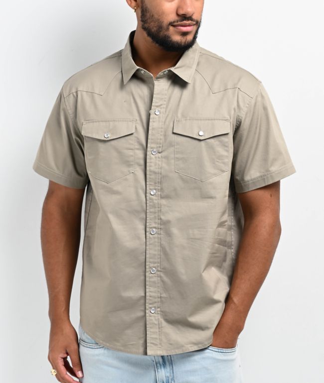 Empyre Drover Beige Short Sleeve Shirt - Empyre