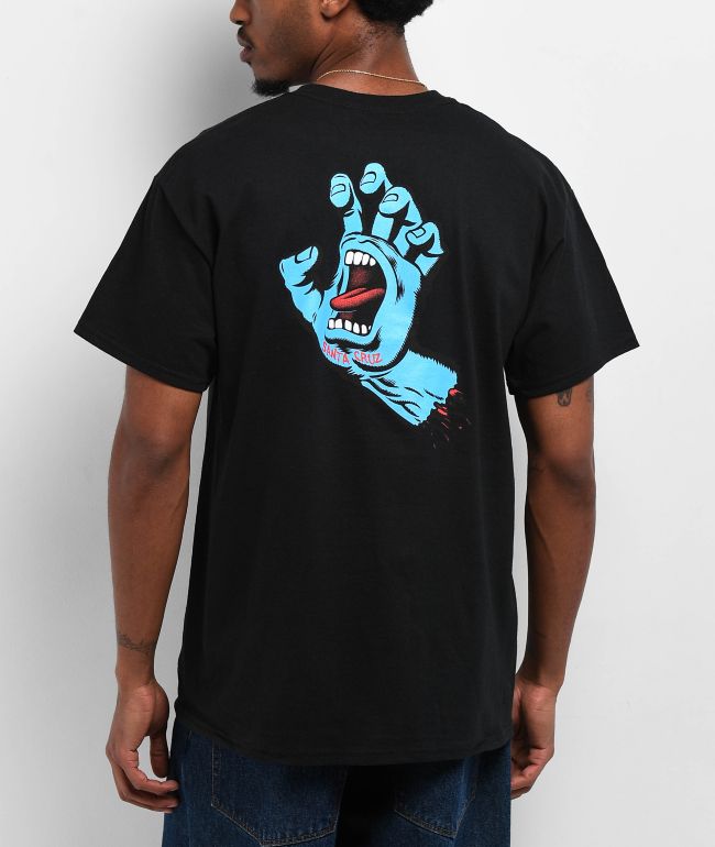 Santa Cruz Screaming Hand Black T-Shirt - Santa Cruz Skate