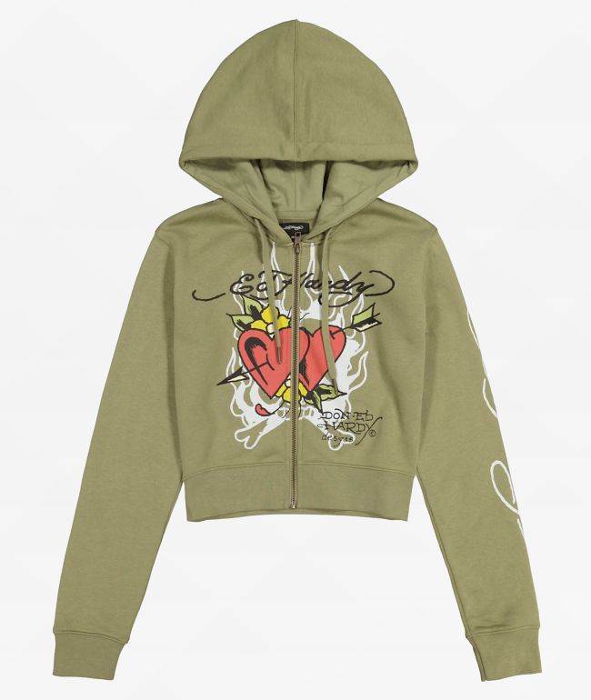 Affliction Aristocrat Black Crop Zip Hoodie | Zumiez