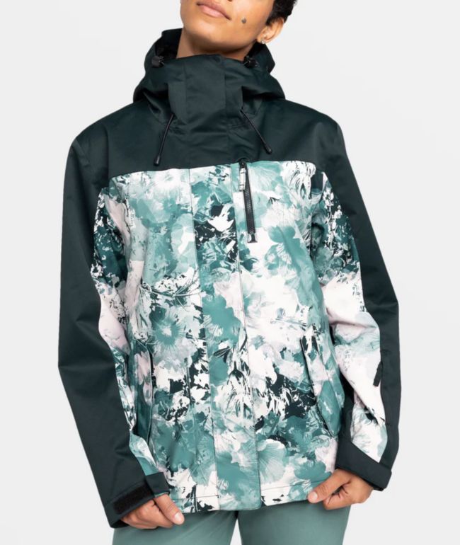 Roxy Jetty 3-In-1 Sea Pine Dreamy Picture 10K Snowboard Jacket - Roxy