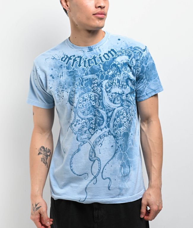 Affliction Eleven Light Blue T-Shirt - Affliction