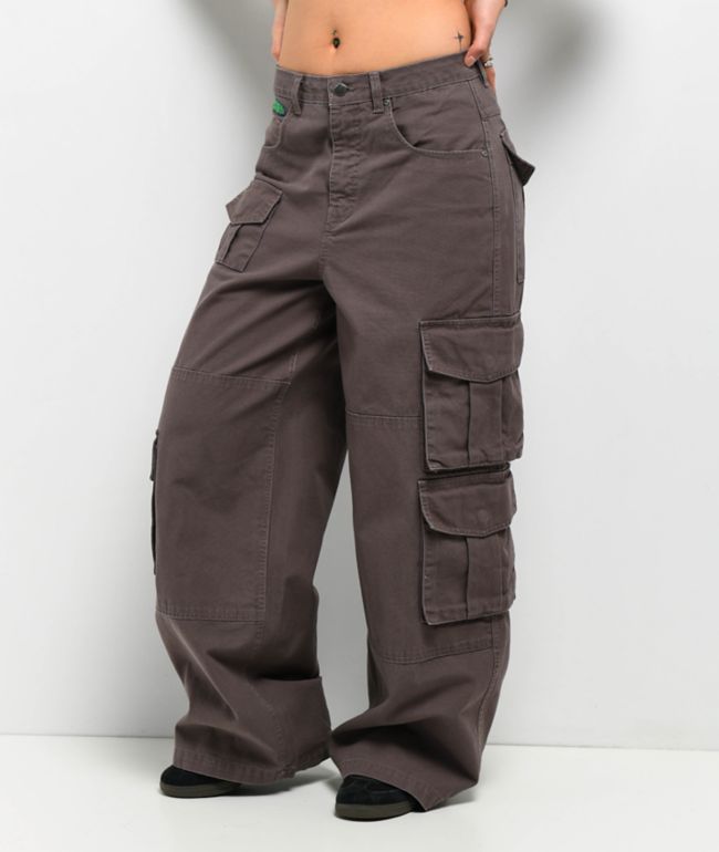 Empyre Extent Taupe Wide Leg Relaxed Cargo Pants - Empyre