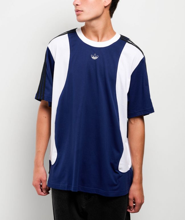 adidas Tyshawn Dark Blue & White T-Shirt - adidas