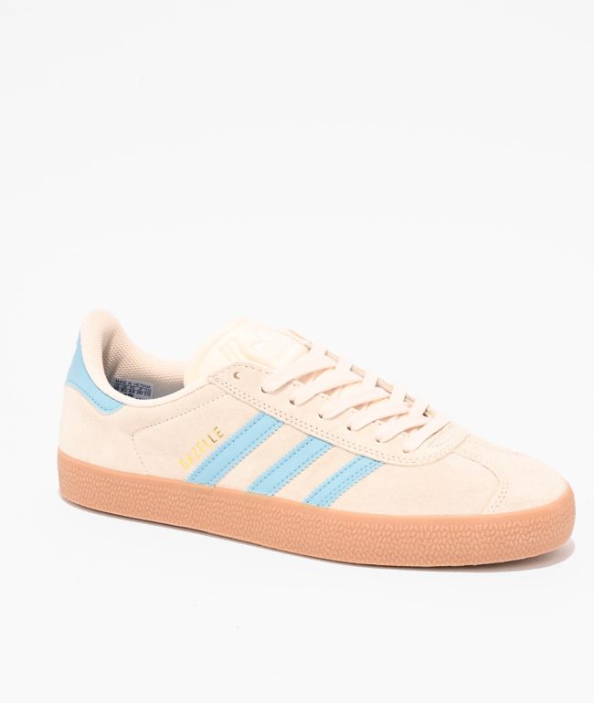 ★ Adidas ★ Gazelle Gold llic Chalk White Gum adidas Gazelle SPZL Shoes, Chalk White/Cloud White/Off White