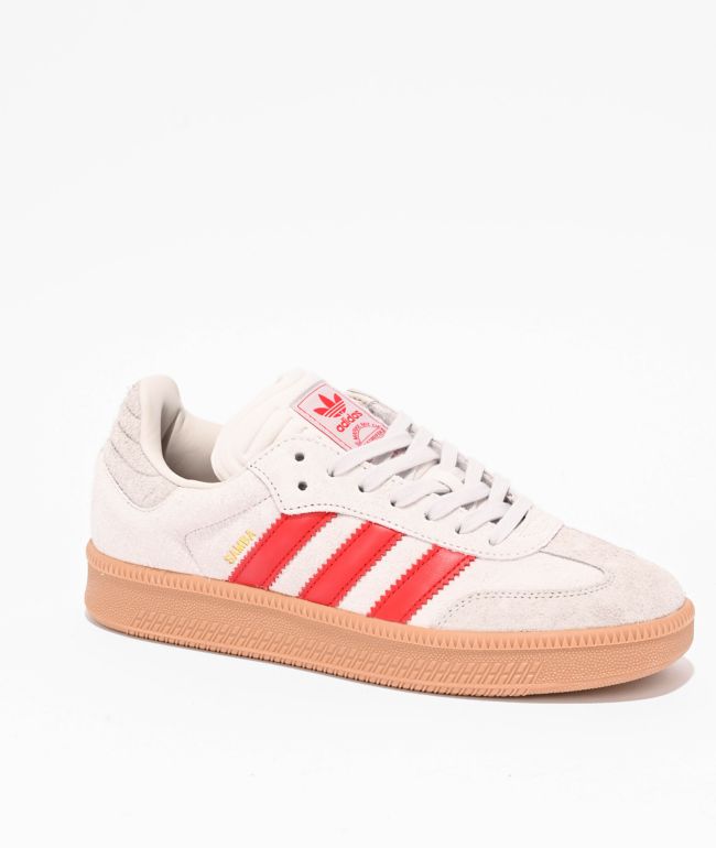 adidas Samba ADV Bluebird, White & Gum Skate Shoes | Zumiez