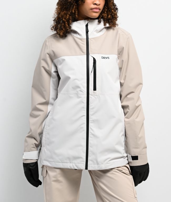 Dravus Belfair White & Natural 10K Snowboard Jacket - Dravus