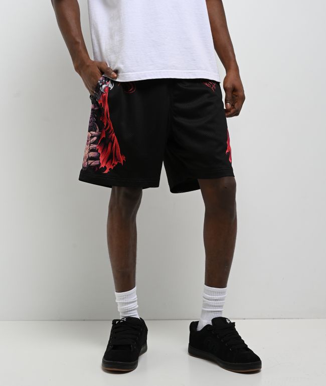 Broken Promises Smoken Reaper Black Mesh Shorts - Broken Promises