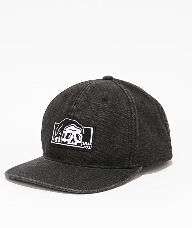 Lurking Class by Sketchy Tank Lurker Logo Black Wash Denim Snapback Hat - Lurking Class by Sketchy Tank