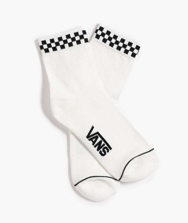 Vans Peek-A-Check Carnelian White Half Crew Socks - Vans