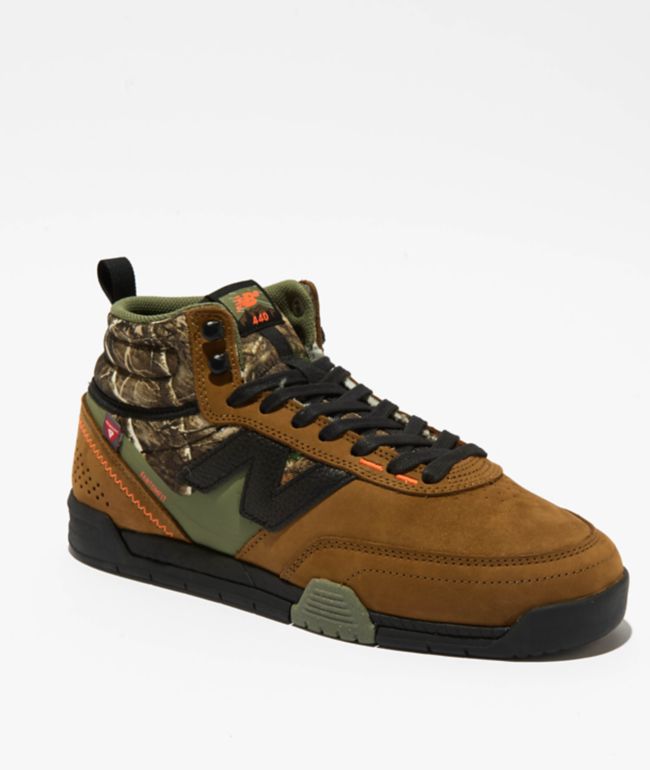 New Balance Numeric 440 V2 Trail High Brown, Black & Camo Skate Shoes - New Balance