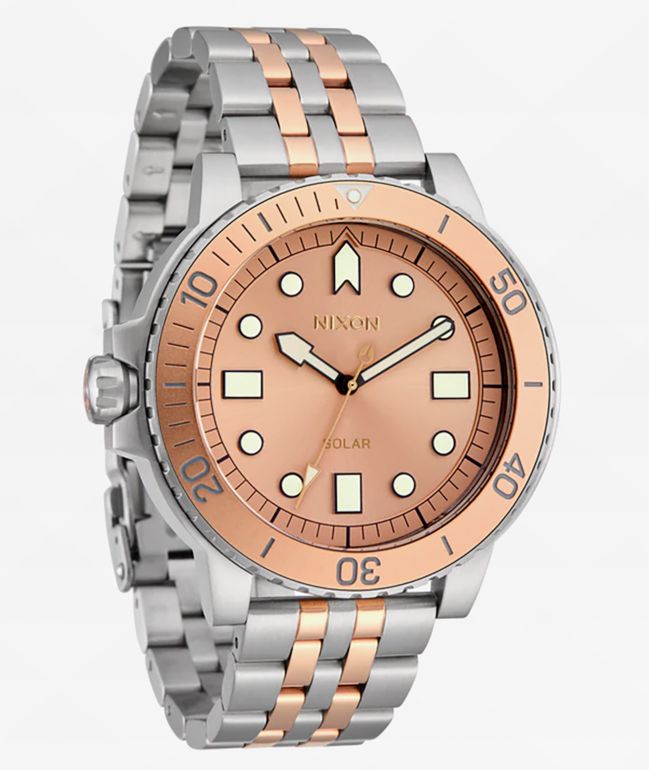 Nixon Stinger 44 Silver & Coral Analog Watch - Nixon Watches