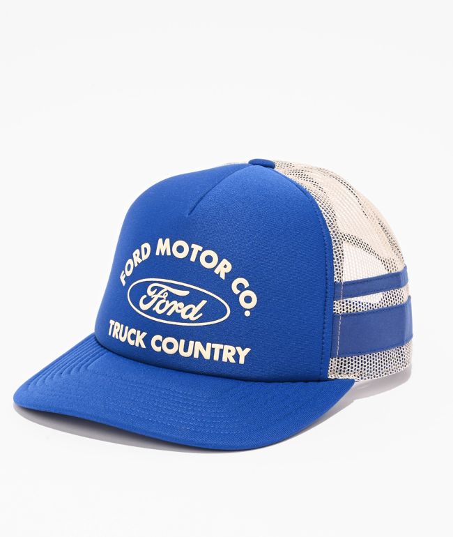 Brixton x Ford Built Tough Blue Stripe Trucker Hat - Brixton
