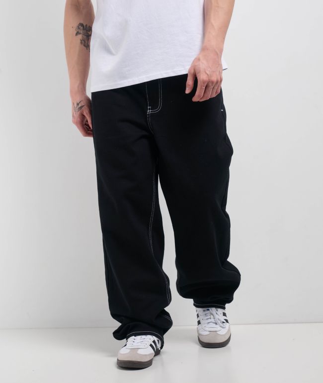 Empyre Contrast Black Loose Fit Skate Jeans - Empyre