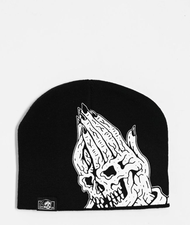 Lurking Class by Sketchy Tank Pray For Me Black Skully Beanie - Lurking Class by Sketchy Tank