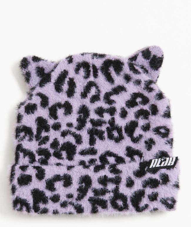 A.LAB Leopard Lavender Beanie - A.LAB