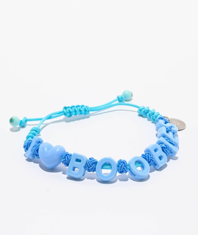 Keep A Breast Foundation I Heart Boobies EDC Blue Braid Bracelet - Keep A Breast Foundation